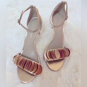 Anthropologie Gold Heel